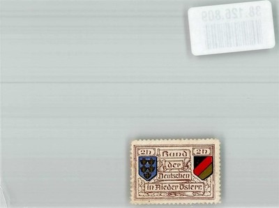 38126809 - 2 Heller Bund d. Deutschen in Niederoesterreich Wappen Vignette