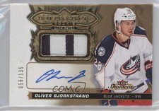 2016 Fleer Showcase Hot Prospects Autos 58/135 Oliver Bjorkstrand Patch Auto 8tn