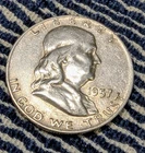 1957-D 50C Franklin Silver Half Dollar W/ Full Bell Lines. No Reserve Very Fine!