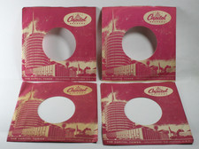 Capitol Records Company Sleeves 7" 45 - Vintage 1950's 1960's - Lot of 4