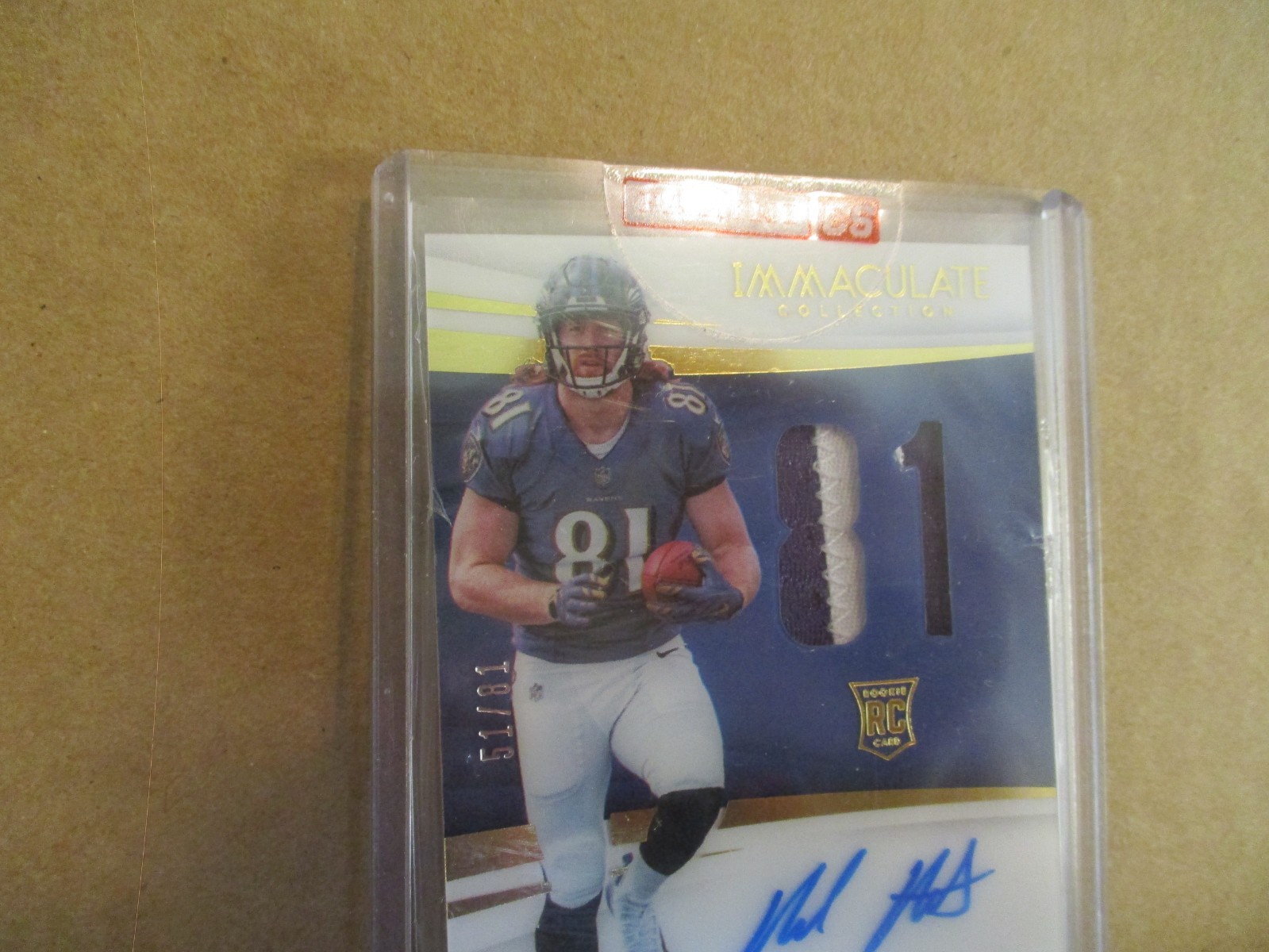 2018 PANINI IMMACULATE HAYDEN HURST #IN-HH RC 2 COLOR PATCH ON CARD AUTO 51/81 view 6