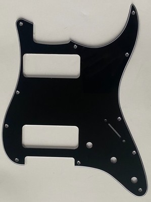 For Fit Fender Stratocaster P90 2 Pickup Strat Guitar Pickguard 3 Ply Black