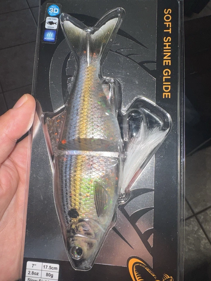 Savage Gear 3D Line Thru Soft Shine Glide - Threadfin Shad - 7” 2.8oz pia lenta - Imagem 2 de 4