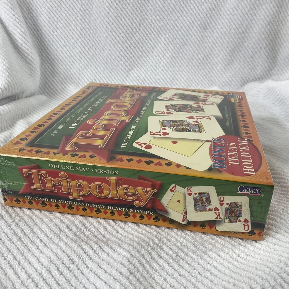 Cadaco Tripoley Deluxe Mat Juego de Mesa Sellado Bonus Texas Hold'em 2-9 Jugadores Foto 4 de 4