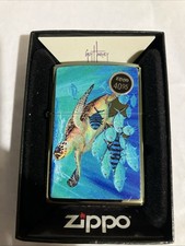 Guy Harvey Ocean Scenery Collectible Zippo Lighter New In Box Made In The USA
