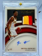 High end version autograph 49 Patch Auto Panini Immaculate Onyeka Okongwu NBA au