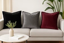 Velvet Throw Pillowcases Set of 2 | Modern Accent Pillow Covers for Livingroom