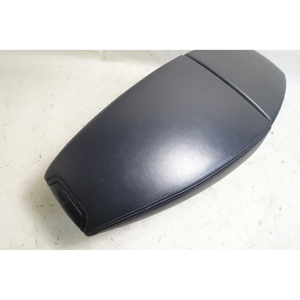 BMW E63 E64 650i 2008-2010 consola central reposabrazos cuero de precisión negro OEM Foto 2 de 4