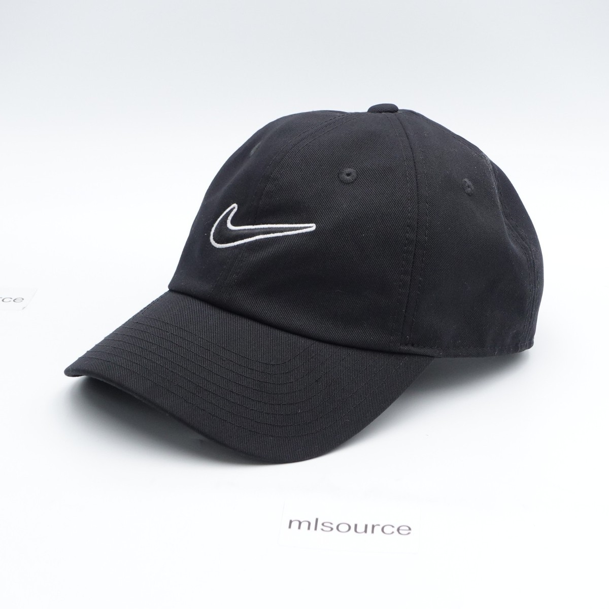 NIKE Club Cap ブラック S/Mサイズ Nike Club Swoosh Unstructured Strapback Hat Cap Unisex Adult Size
