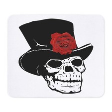 CafePress Skull With Red Rose Mousepad  188215800 
