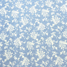 Blue and White Printed Cotton Fabric for Dresses | XIT075