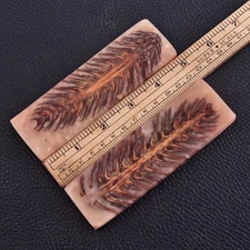 Custom Made Pine Cones Resin Pair Scales For Knife Making Handle