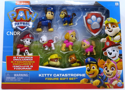 Paw Patrol KITTY CATASTROPHE FIGURE GIFT SET *8 Figures* Cats & Dogs kitten crew