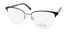 OSCAR DE LA RENTA OSL 745 CAT EYE EYEGLASS FRAME/GLASSES HALF-RIM SHAPE LUXURY