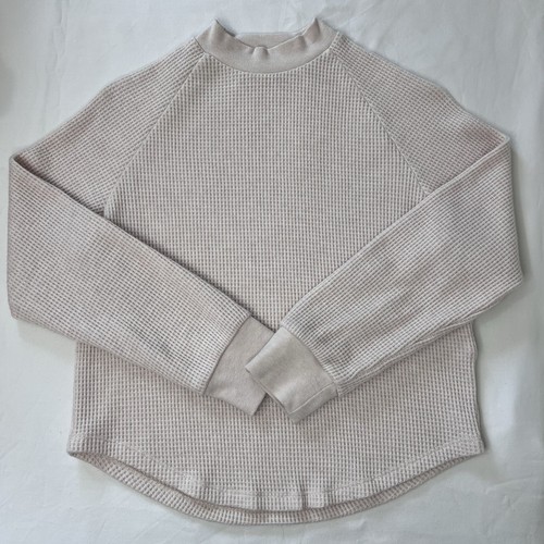 MADEWELL Waffel-Strick Langarm Rundhalsausschnitt Tee Heather Brush Pink Größe XS EUC - Bild 7 von 12