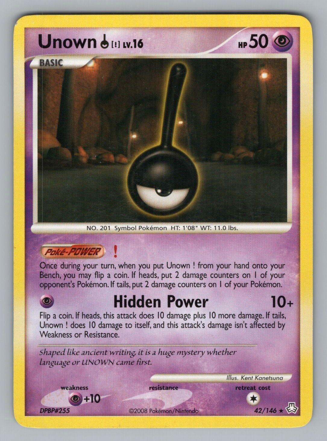 UNOWN [!] 42/146 R LEGENDS AWAKENED POKEMON LP LA 2008