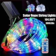 Solar Rope Lights Outdoor Waterproof RGB LED PVC Tube Fairy String Light Garden