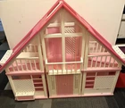 Vtg  1985 Pink A-Frame Barbie Dream House  W Furniture & Some Accessories