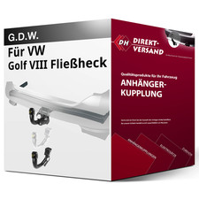 Für VW Golf VIII Fließheck CD1/DA1 (G.D.W.) Anhängerkupplung vertikal abnehmbar