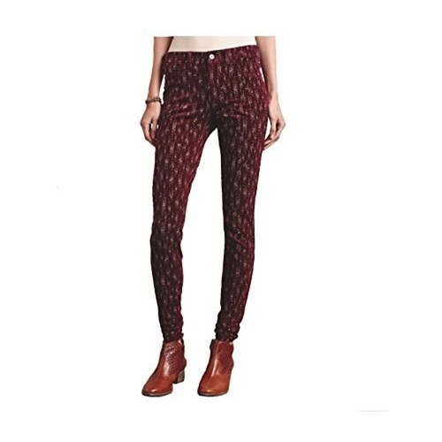 Anthropologie Pilcro & the Letterpress Printed Serif Skinny Corduroy Pants 27 28