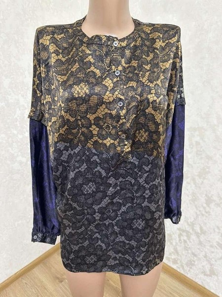 Women Escada Shirt Black Silk 36 / S / 44 #7OBT