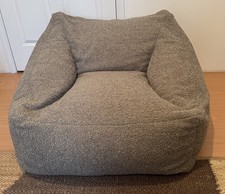 Urban Outfitters Cooper Bean Bag Chair w/Faux Sheepskin Grey Dense - Gently Used