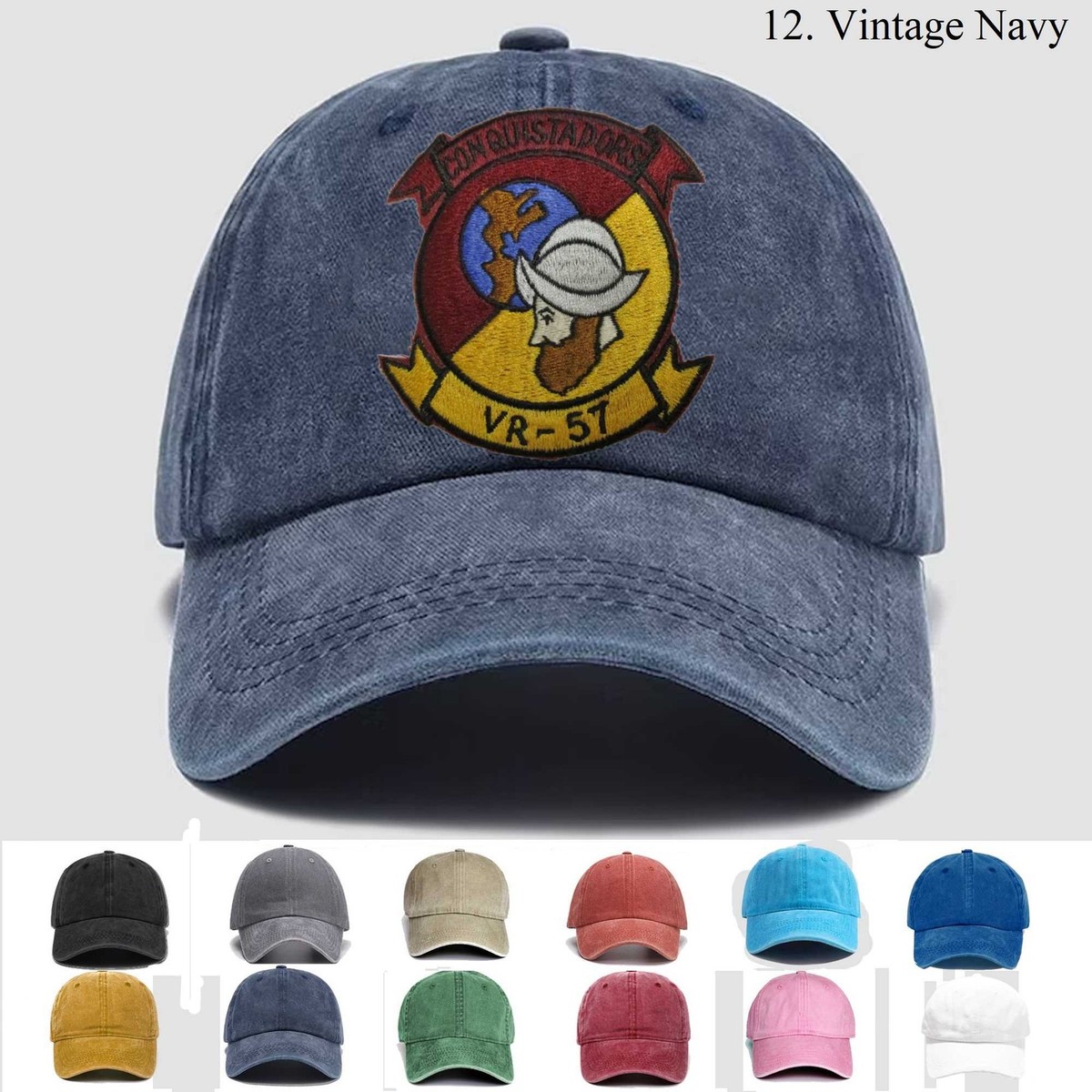 MURRALバケットハット Quartz embroidery hat Customized Embroidered Hat Aviation Vr-57 Conquistadors Squadron