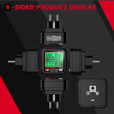 HABOTEST HT97B Digital Socket Tester Voltage Test US Plug Socket Detector MKKF