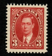Canada Scott 233 3¢ King George VI MH
