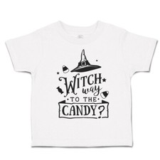 Halloween Toddler T-Shirt Witch Way to The Candy Style A Owl Boy  Girl Clothes