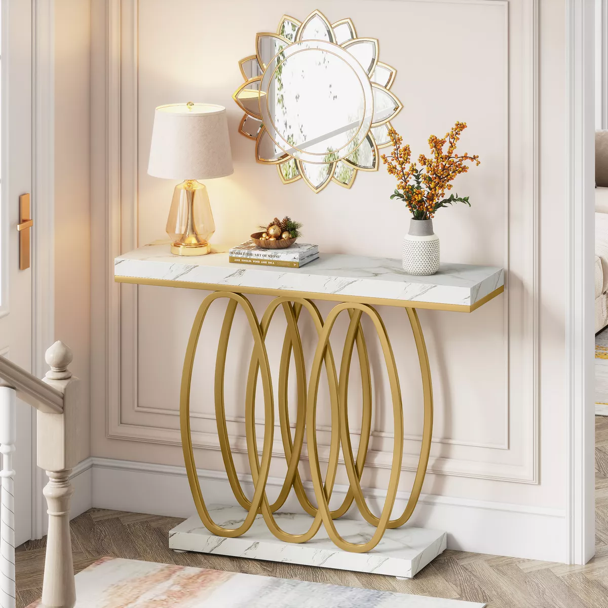 Modern round console table outlet