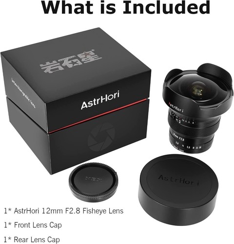 Lente ojo de pez ultra gran angular de marco completo AstrHori 12 mm F2,8 montaje Fr E/Z/ XF/L - Imagen 5 de 20