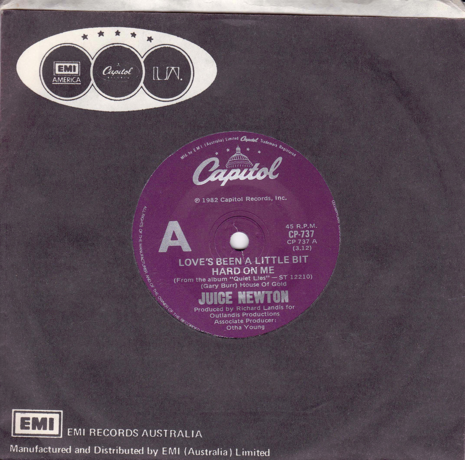 JUICE NEWTON Love's Been A Little Bit Hard On Me / Ever True 45 eBay