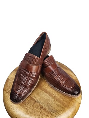 STACY ADAMS 9M Penny Loafer Durant Brown Ombre Leather  display picture 2