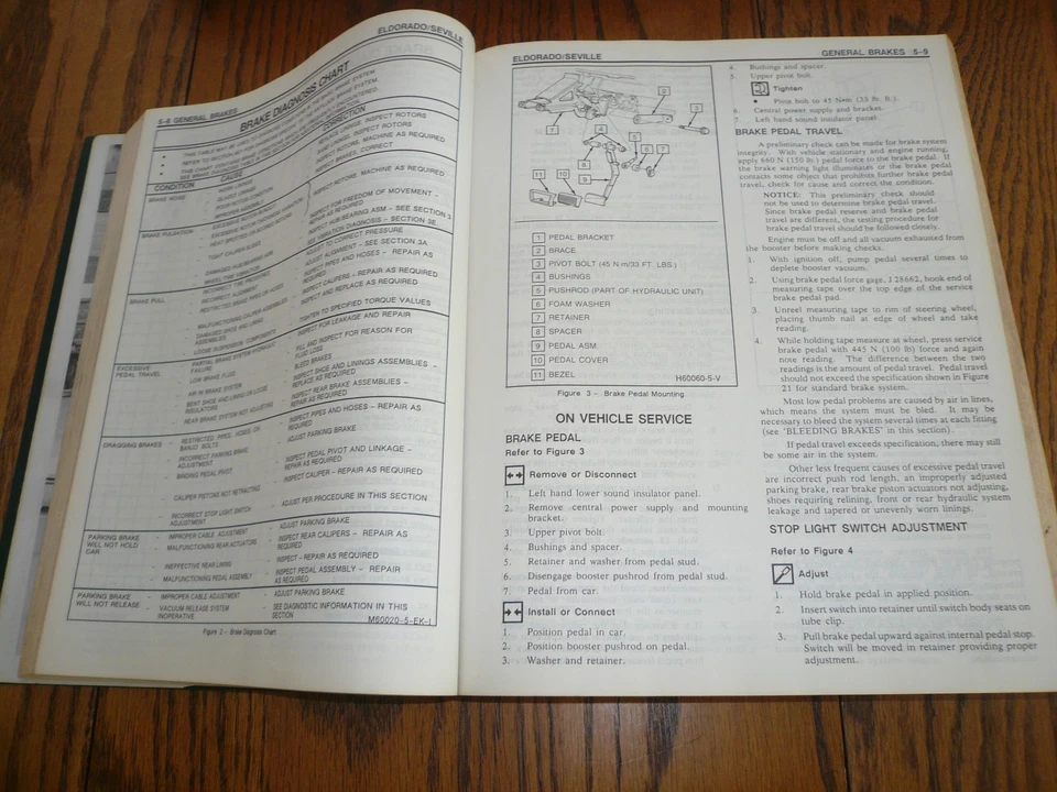 Cadillac 1991 manual de información de servicio - fabricante de equipos originales vintage - Eldorado y Sevilla Foto 4 de 4