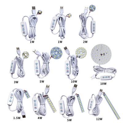 DC 5V Dimmable LED Chips SMD LED Lamp DIY Light Adjustable LED Bulb USB D.^>d
