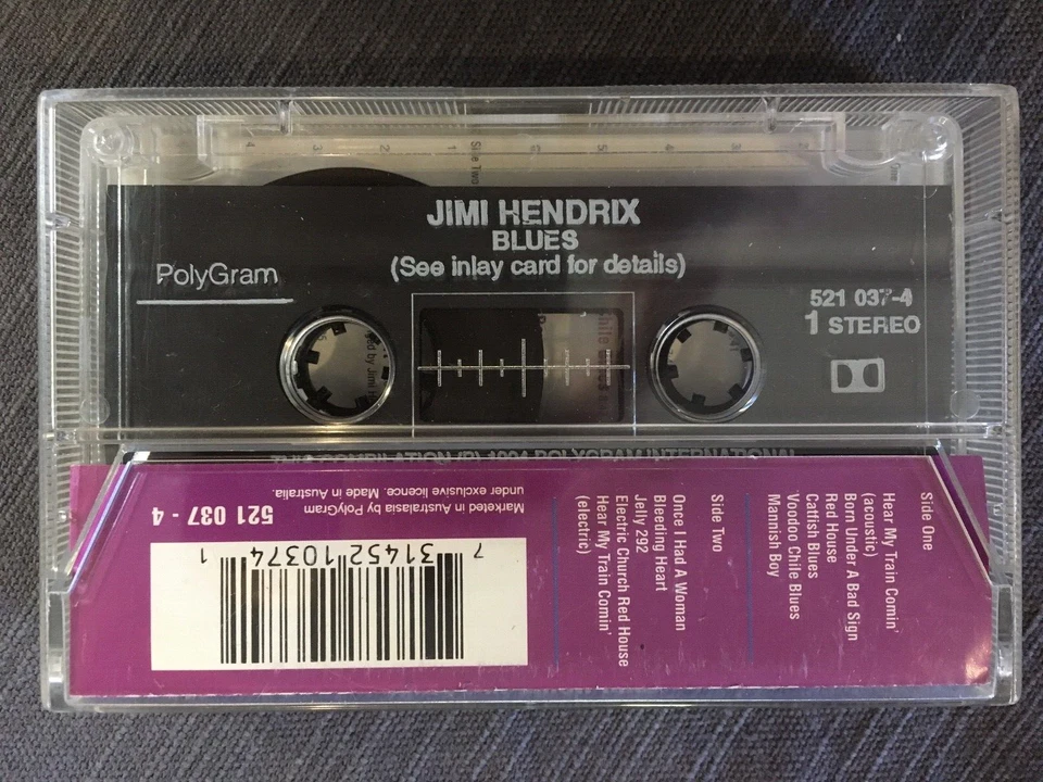 Jimi Hendrix-Blues-Original Australian Cassette Tape EX-/EX- - Image 2 of 4
