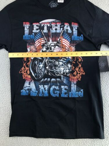 NWT Trust The Universe Shirt Medium Black Lethal Angel Graphic Tee Motorcycle US - Picture 2 of 18
