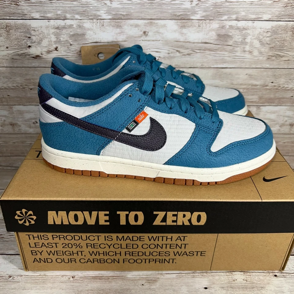 耐克 Dunk Low SE Toasty Rift 蓝色 GS 尺码 5.5Y (7W) 全新 DC9561-400 — 第 4/4 张图片