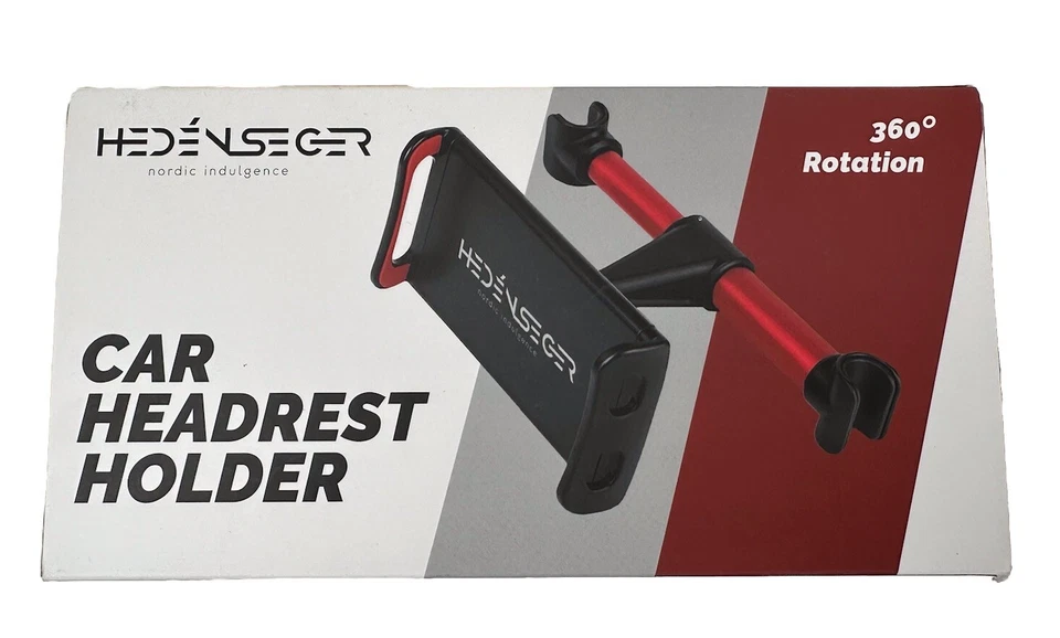 Phone Tablet Holder Heden Seger Universal Car Headrest Mount Stand - Red - Image 3 of 4