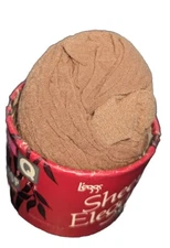 VINTAGE LEGGS SHEER ELEGANCE Sheer Toe PANTYHOSE SIZE Q SUNTAN 