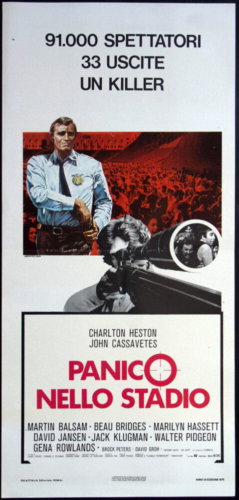 Locandina originale film Panico nello stadio (1976) - Regia di Larry Peerce