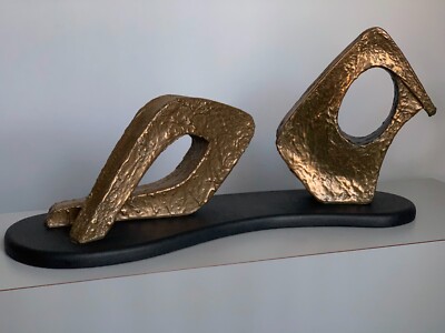 ''RECLINING''  by LEONARDO T.  MODERN NUDE ABSTRACT FIGURATIVE SCULPTURE