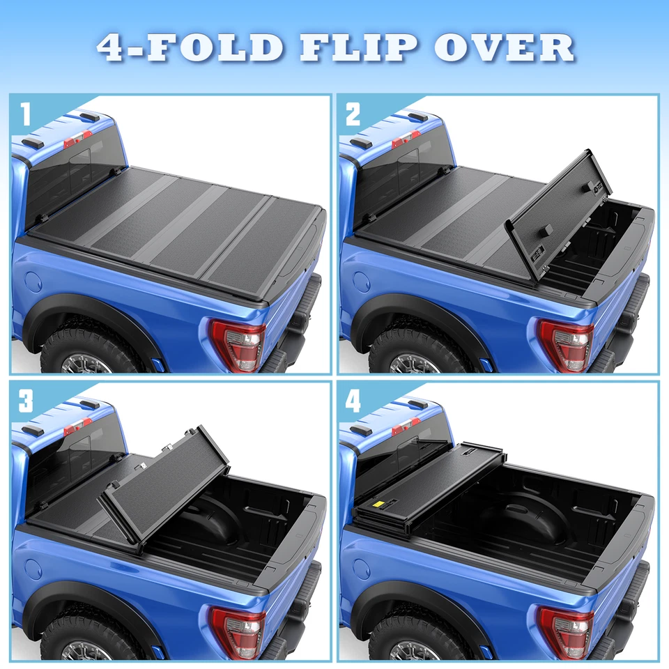5.5FT FRP Hard Truck Tonneau Cover For 2004-14 Ford F150 2006-14 Lincoln Mark LT Foto 4 de 4