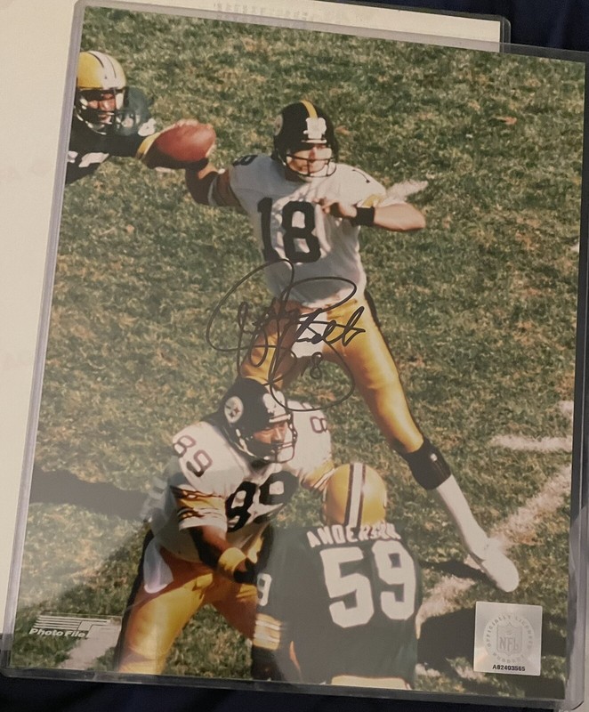 CLIFF STOUDT Autographed Signed 8" x 10 Pittsburgh Steelers Football COA