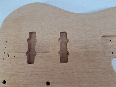 Unfinished One Piece Mahogany P bass J/J guitar body - fits fender