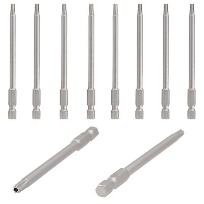 T25 With Hole Torx Head Screwdriver Tamper Proof 1/4 Inch Hex Handle S2 Steel Ma