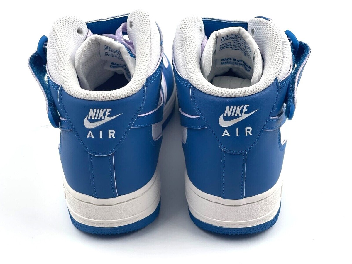Nike Women's Air Force 1 '07 Mid Military Blue White Purple Size 7