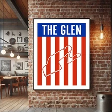 Watkins Glen Track Poster American Racing Heritage Wall Art Print Race Fans Gift