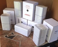 5 Bose Double Cube Speakers 1 Center and 4 Surround White MINT